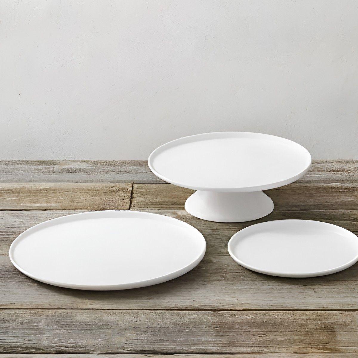 Plato Redondo Pizza - Torta Melamina Blanca 31 Cm-3