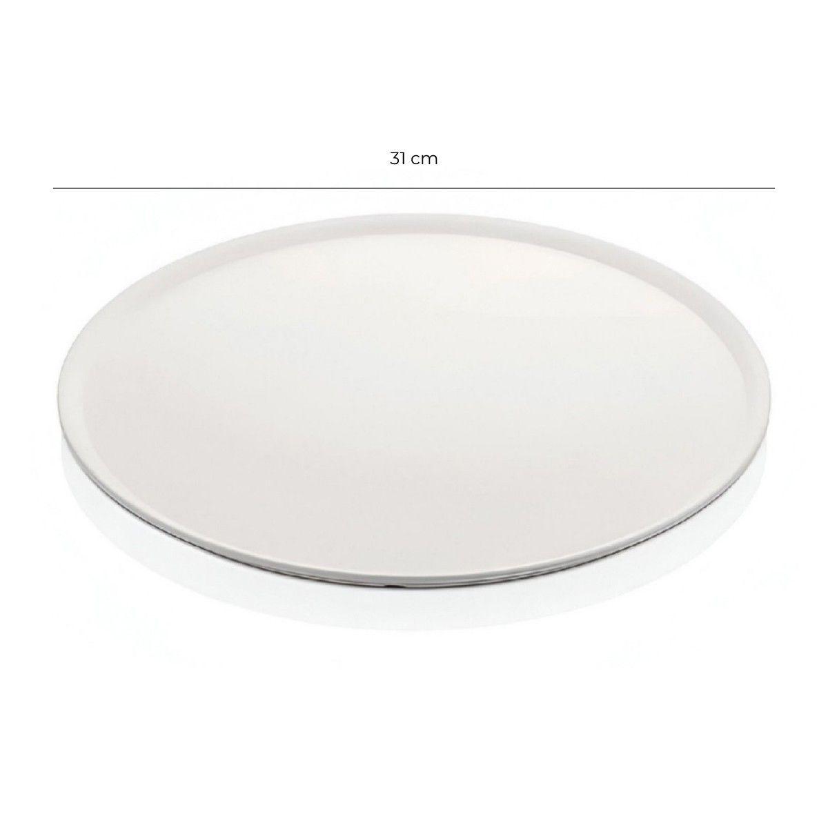 Plato Redondo Pizza - Torta Melamina Blanca 31 Cm-5