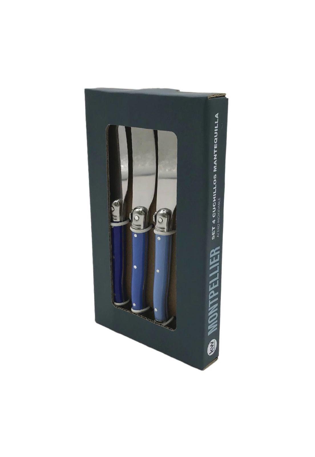 SET DE 4 CUCHILLOS APERITIVO MONTPELLIER AZUL-2