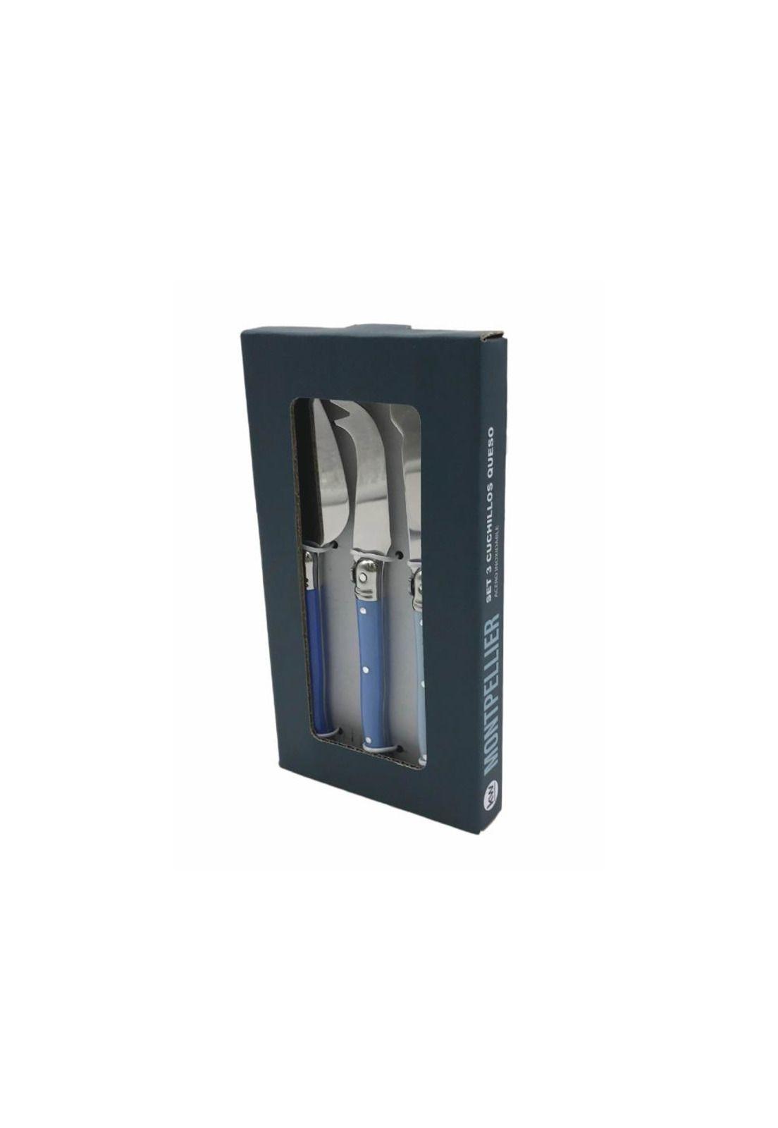 SET DE 3 CUCHILLOS QUESO MONTP. AZUL-2