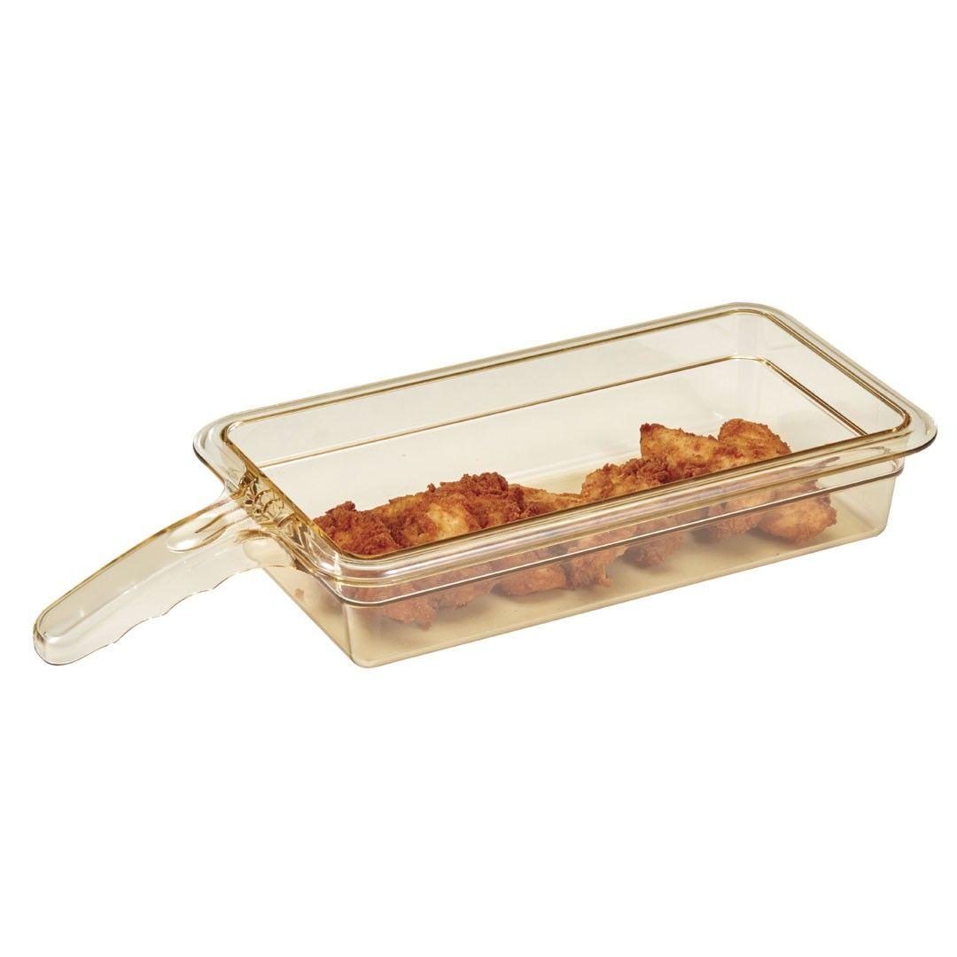 RECIPIENTE ALTA TEMPERATURA 1/3 CON ASA COLOR  AMBAR-2