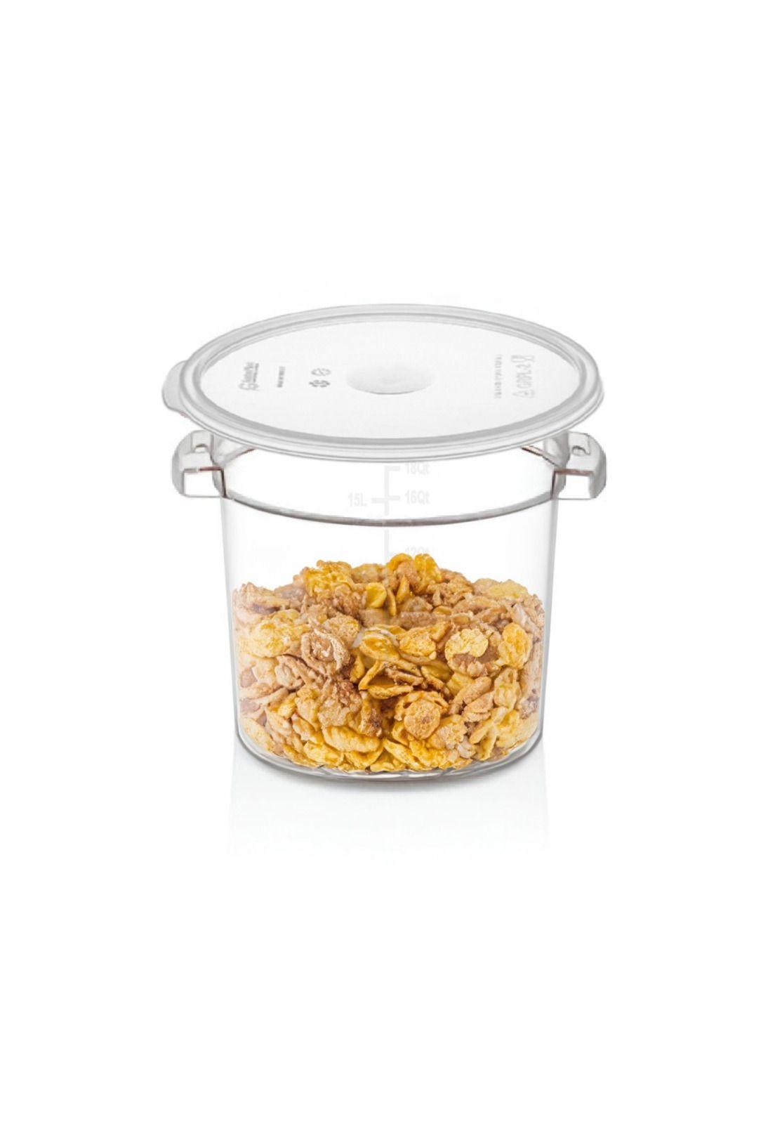 Contenedor Policarbonato Redondo 17 Lt Con Tapa Transparente-2