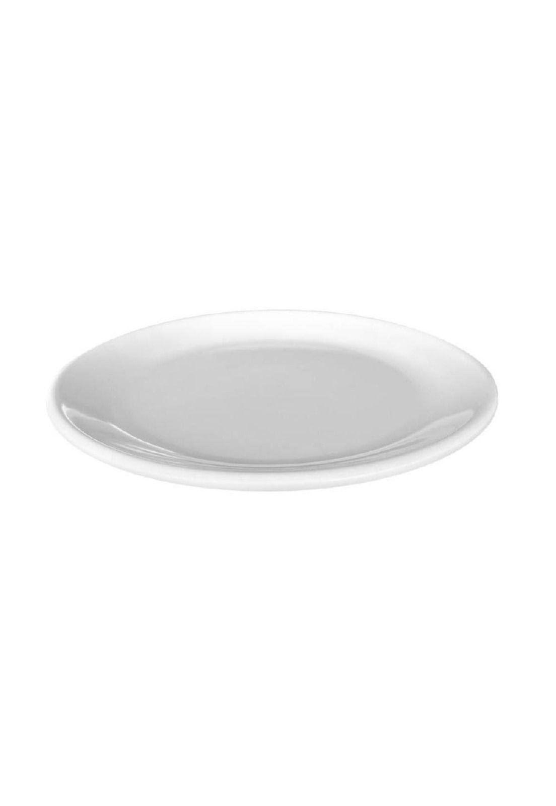 SET DE 6 PLATOS DE MELAMINA REDONDO SIN BORDE BLANCO 21 CM L-0