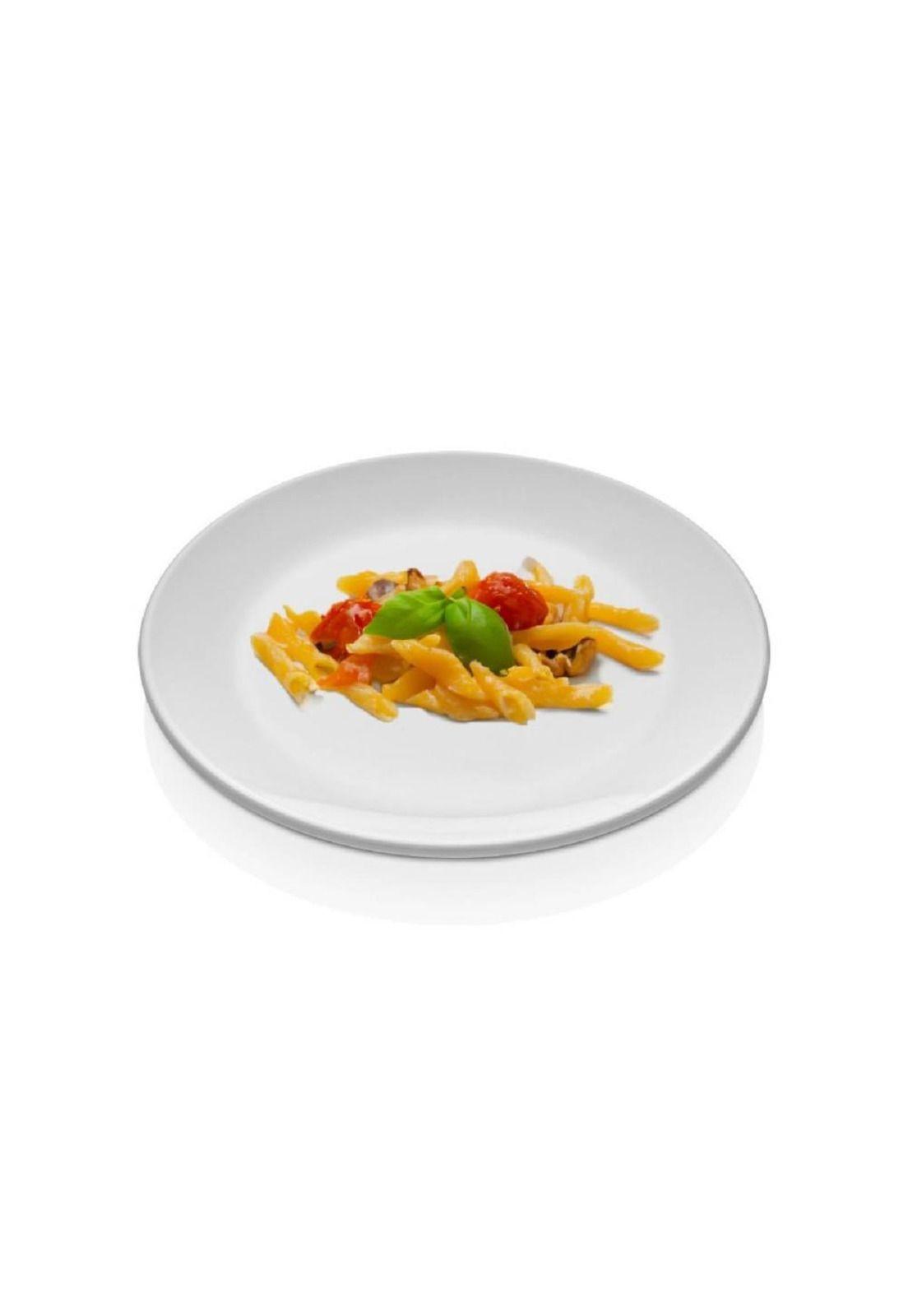 SET DE 6 PLATOS DE MELAMINA REDONDO SIN BORDE BLANCO 21 CM L-1