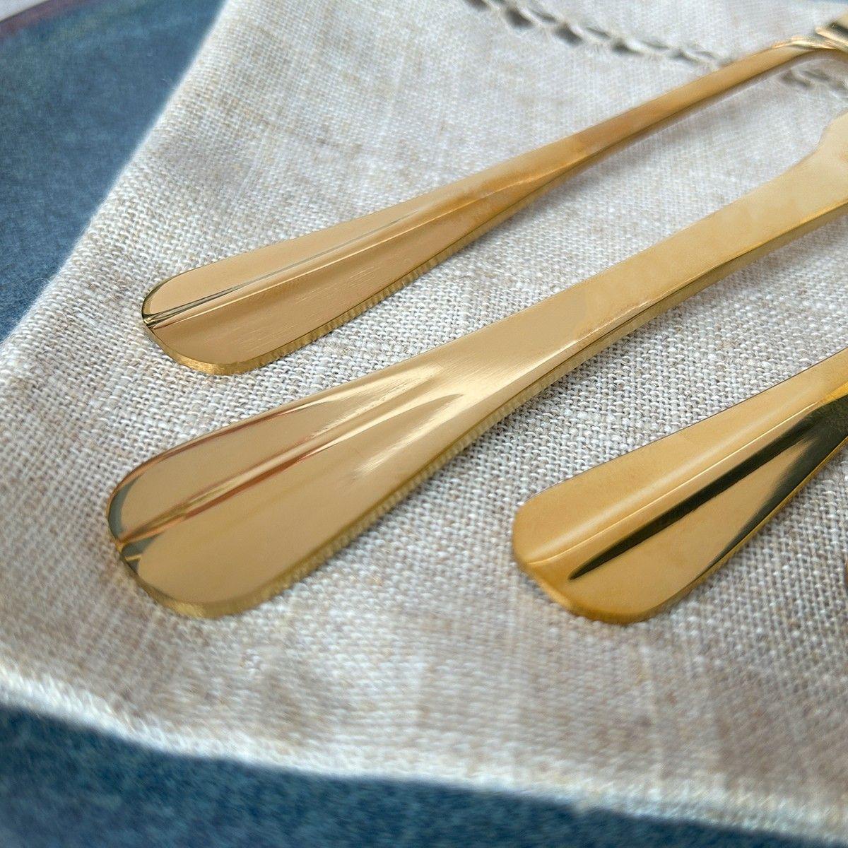 SET DE CUBIERTOS 24 PIEZAS CAPRI COLOR DORADO-5