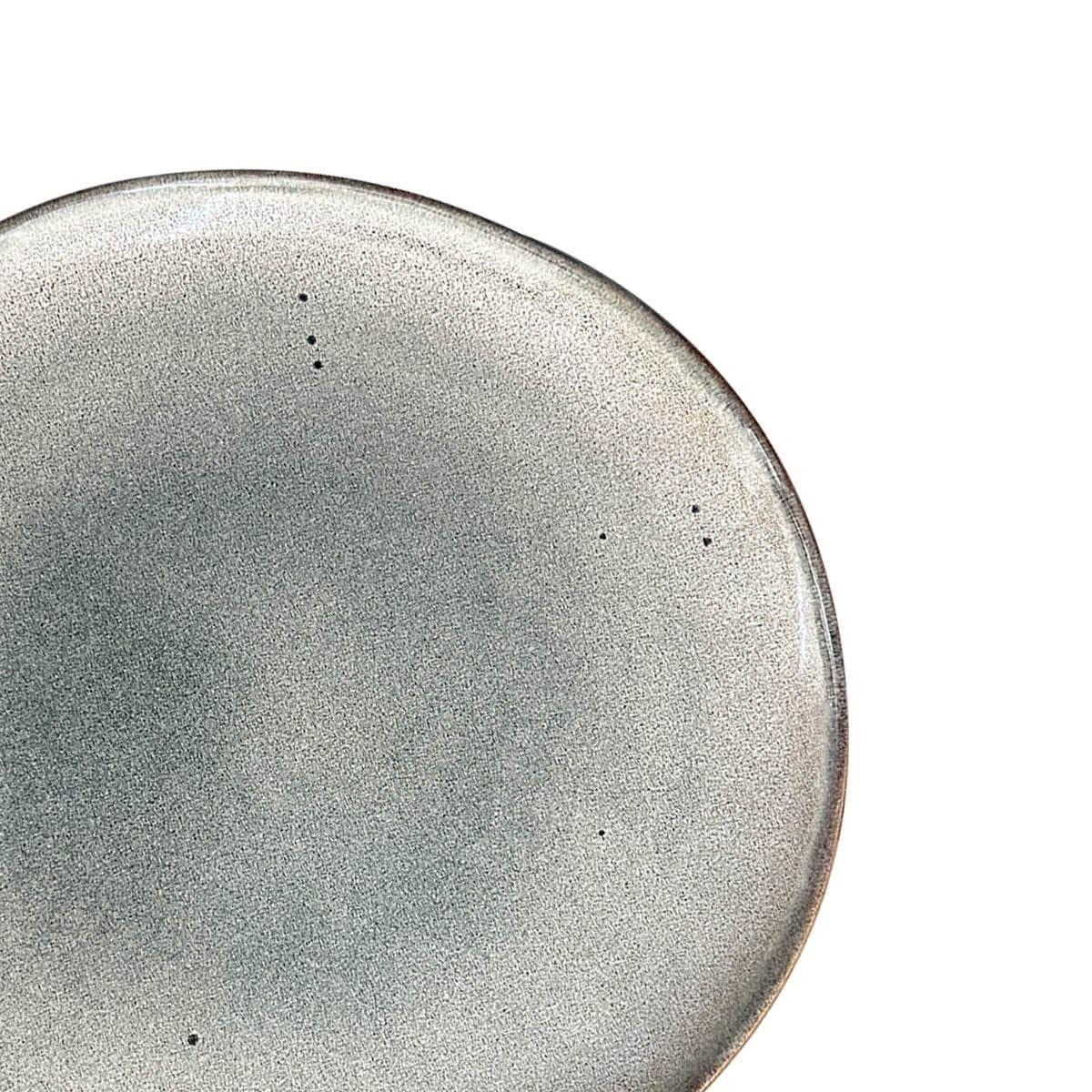 SET 6 PLATOS REDONDO CERAMICA 27 CM GRIS LINEA LAOS-2