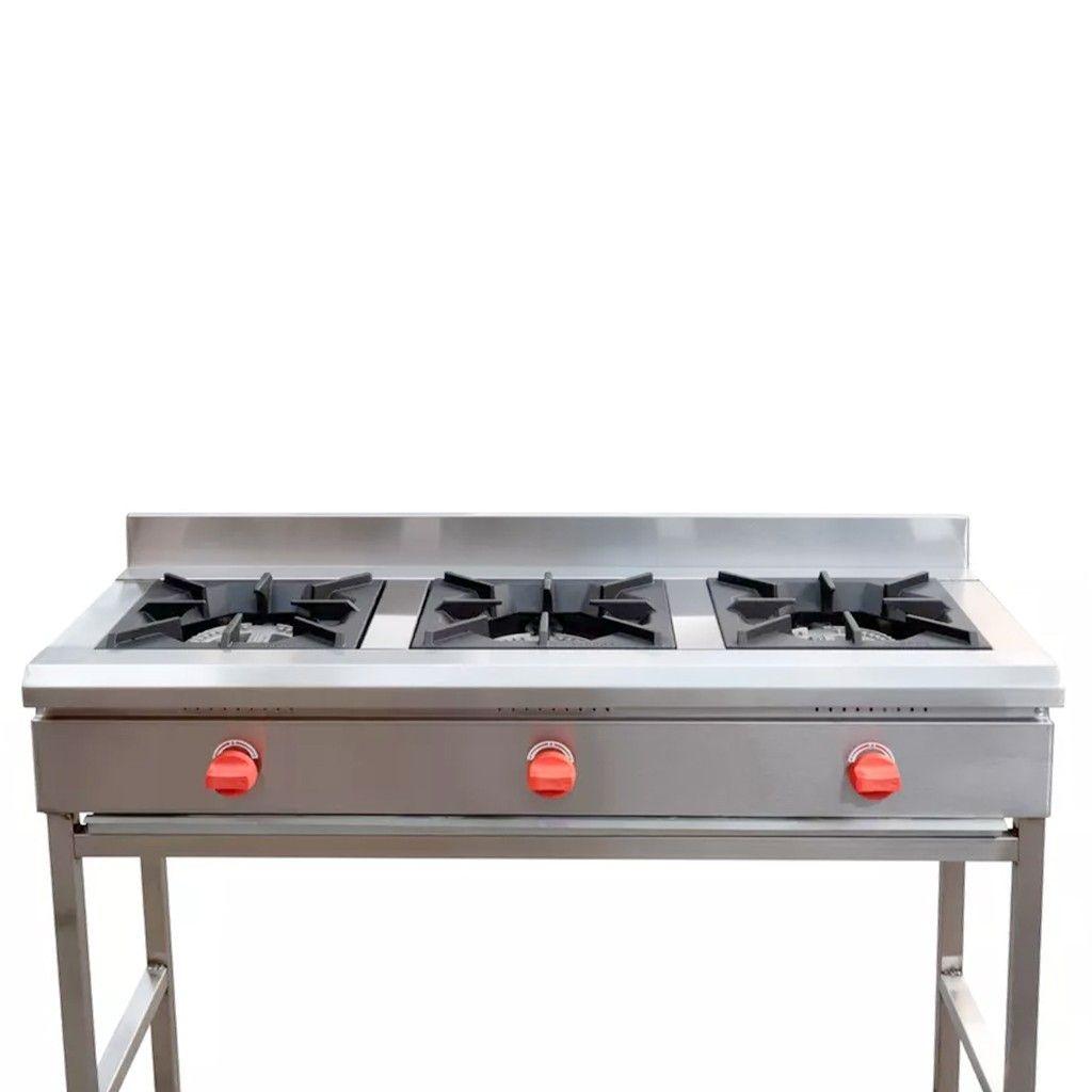 ANAFE INDUSTRIAL A GAS 3 QUEMADORES DE 180 MM GLP-1