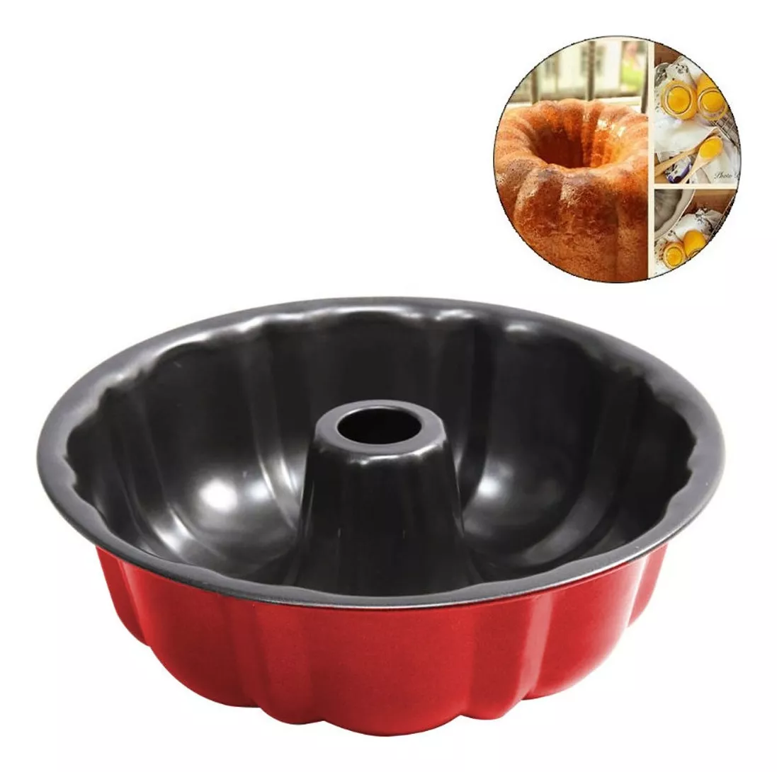 MOLDE QUEQUE REDONDO ANTIADHERENTE 24 CM-2