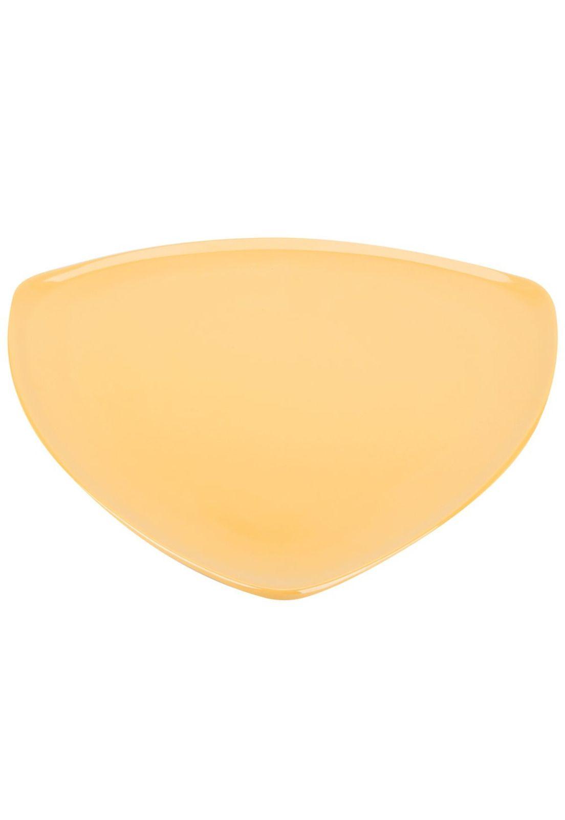 PLATO TRIANGULAR MELAMINA AMARILLO 30 cm-2