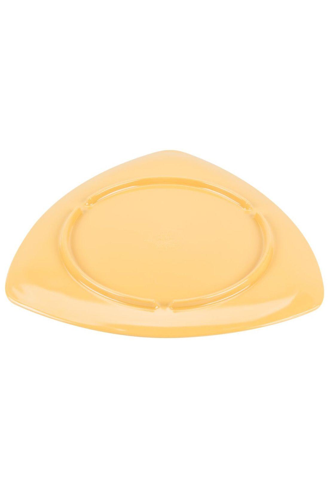 PLATO TRIANGULAR MELAMINA AMARILLO 30 cm-4