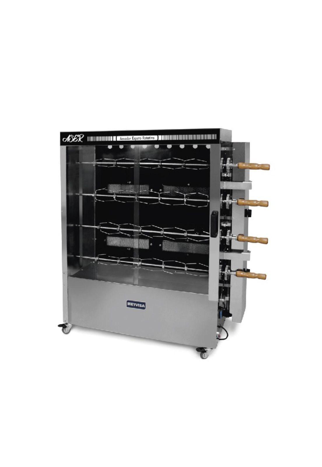 ASADOR DE POLLO ROTATIVO 40KG-4 ESPETOS-0