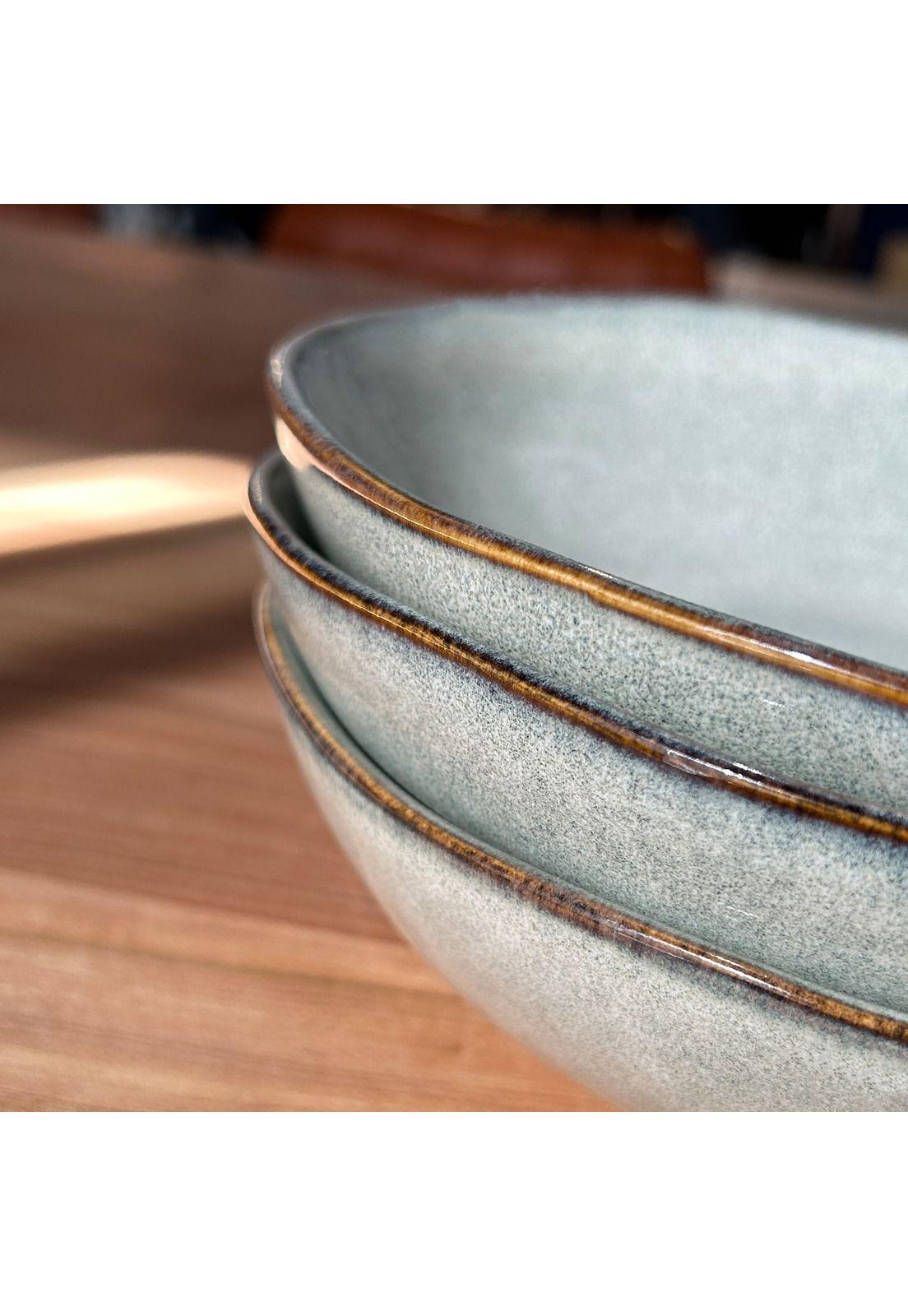 Set 6 Bowl Redondo Ceramica 18X5 Cm Gris Linea  Laos-1