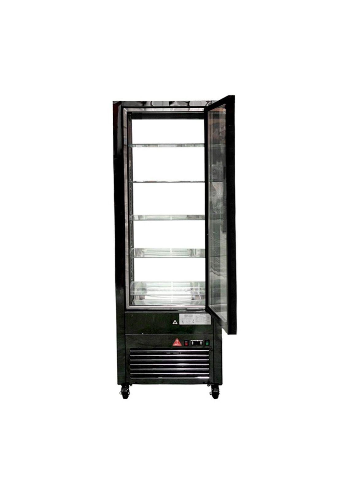 VITRINA VERTICAL NEGRA LED 400 LTS NORKALT-2