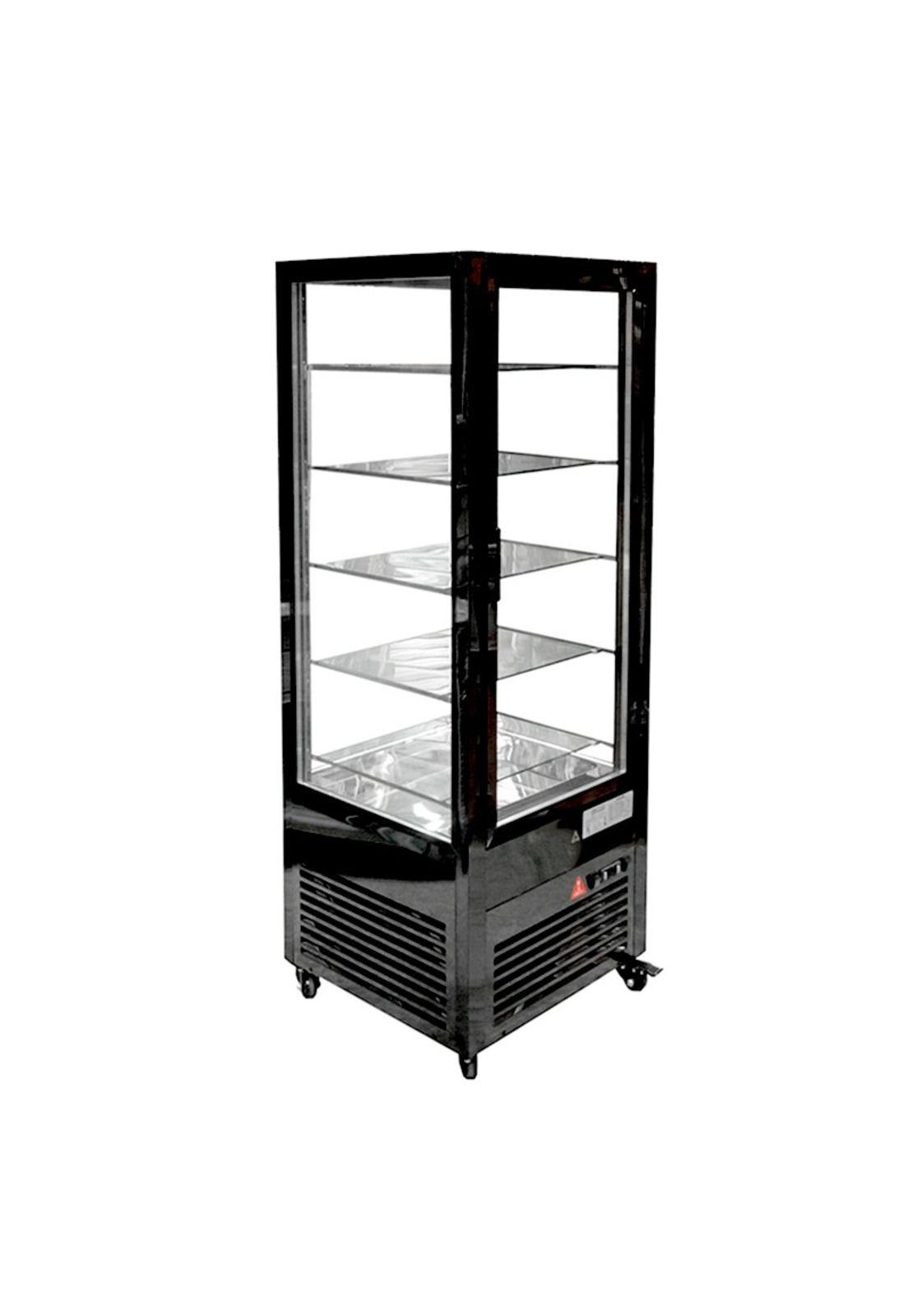 VITRINA VERTICAL NEGRA LED 400 LTS NORKALT-4