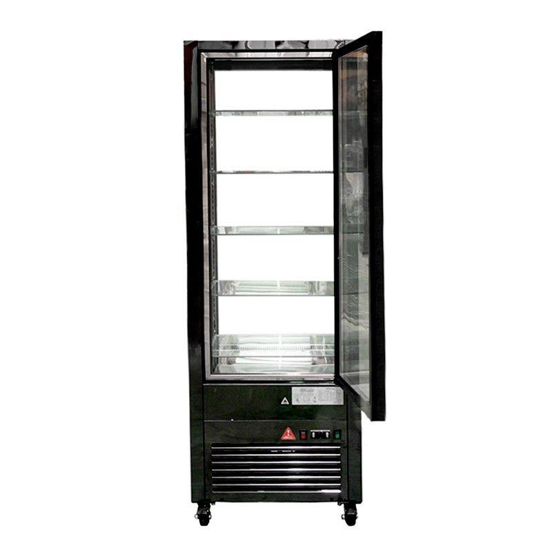 VITRINA VERTICAL REFRIGERADA NEGRA LED 400 LTS NORKALT-2