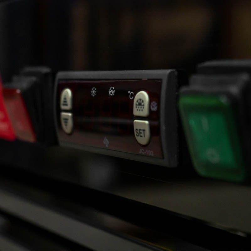 VITRINA VERTICAL REFRIGERADA NEGRA LED 400 LTS NORKALT-3