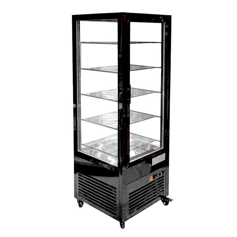 VITRINA VERTICAL REFRIGERADA NEGRA LED 400 LTS NORKALT-4