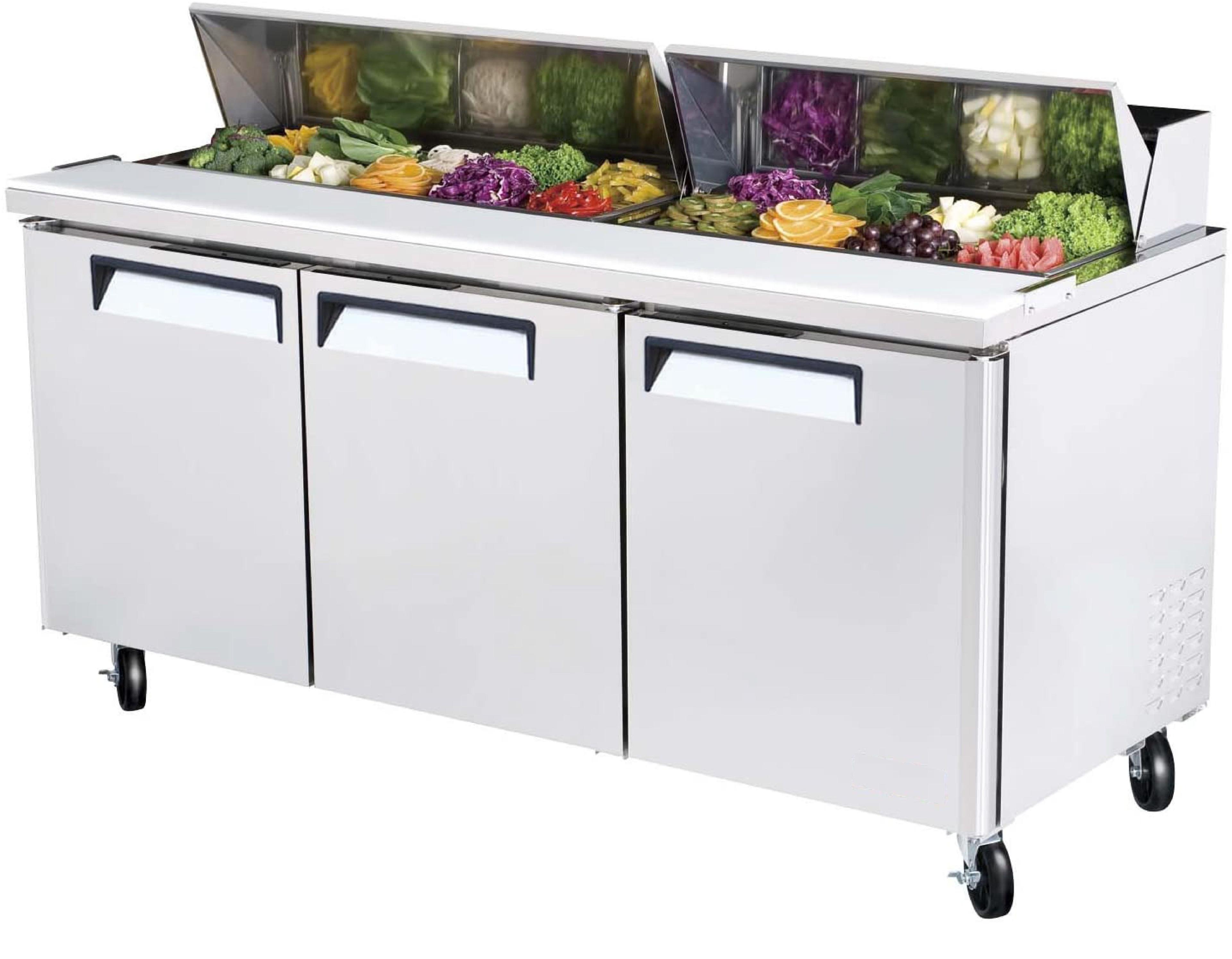 SALSERA REFRIGERADA ACERO INOXIDABLE 3 PUERTAS 185 CM NORKALT-2