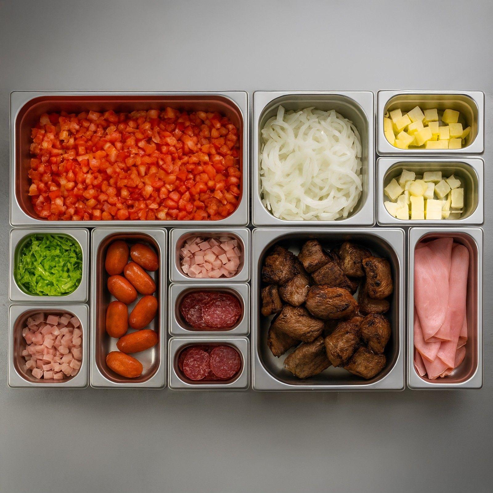 CONTENEDOR GASTRONOMICO ACERO INOXIDABLE GN 1/4 X 6.5 CM-2