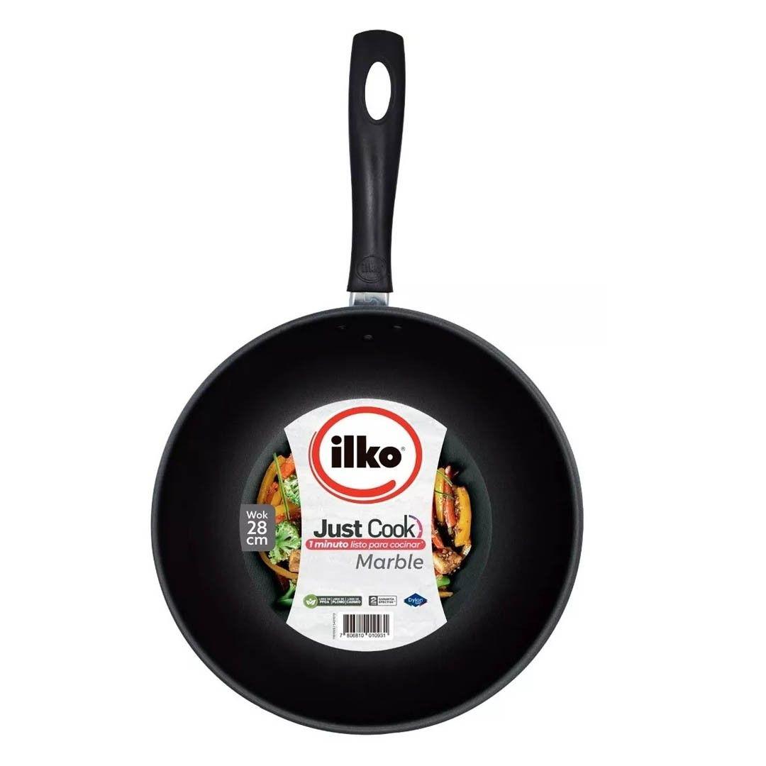 WOK 28 CM ANTIADHERENTE COLOR MÁRMOL-5