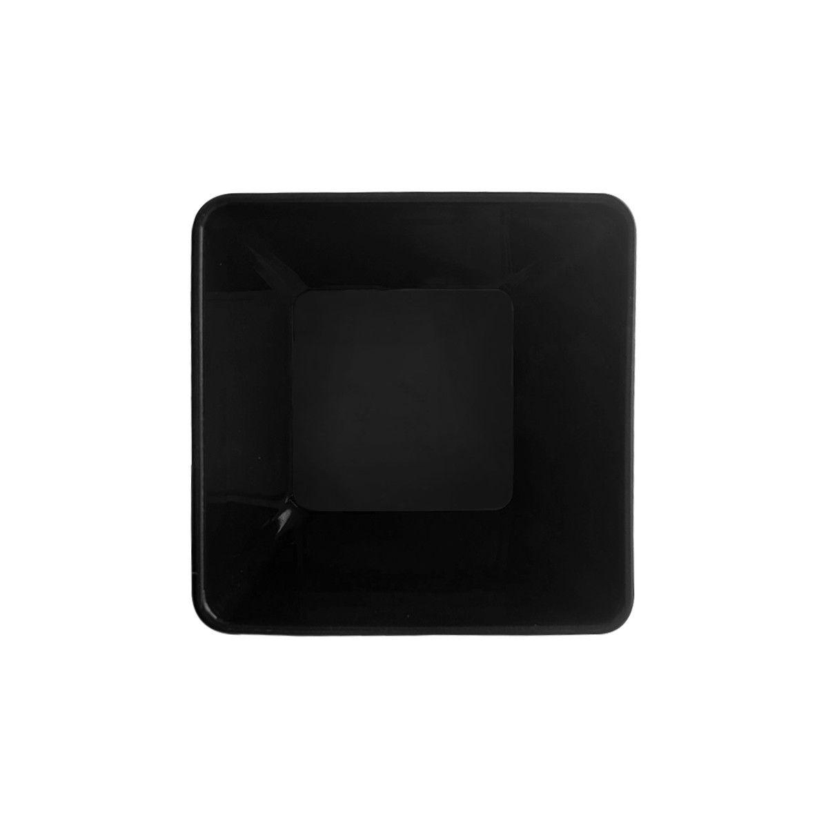 SET DE 6 POCILLOS CÓNICO CUADRADO NEGRO 11 CM-2