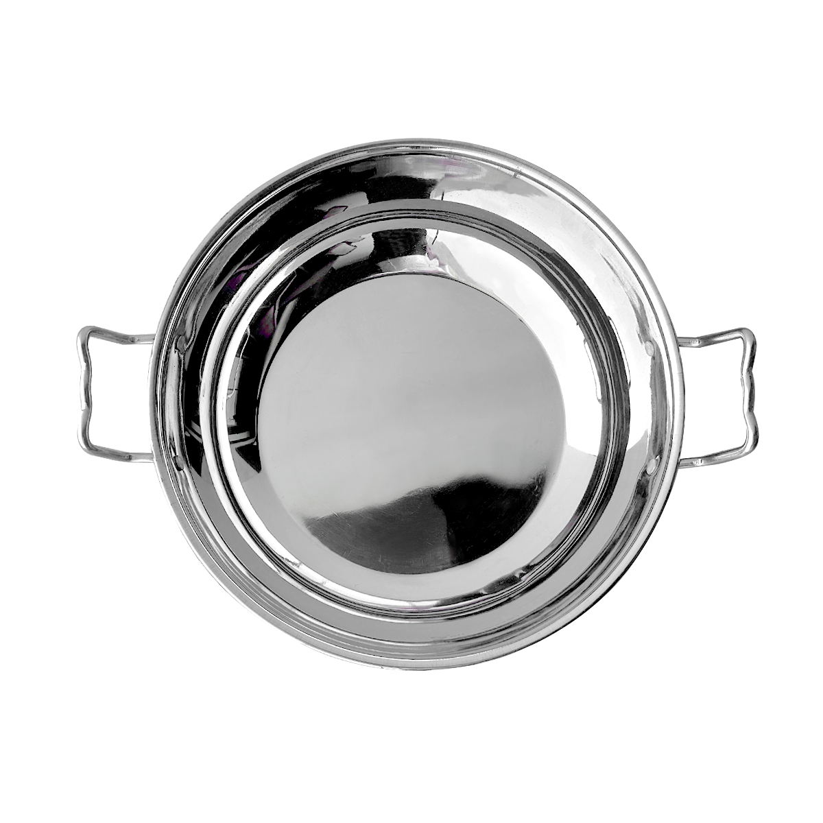 PAILAS DE ACERO CON OREJAS BASE DE COBRE DE 34 CM-2