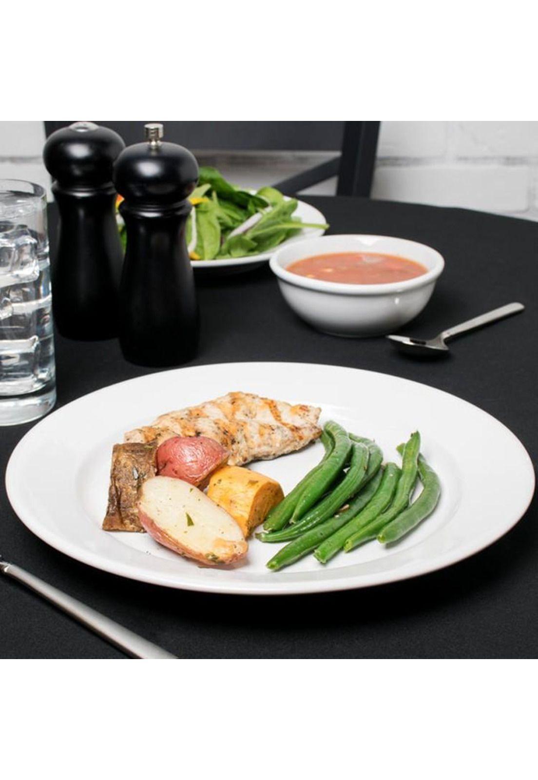 Set De 12 Plato Entrada Borde Grueso 23 Cm. Linea Tower-1