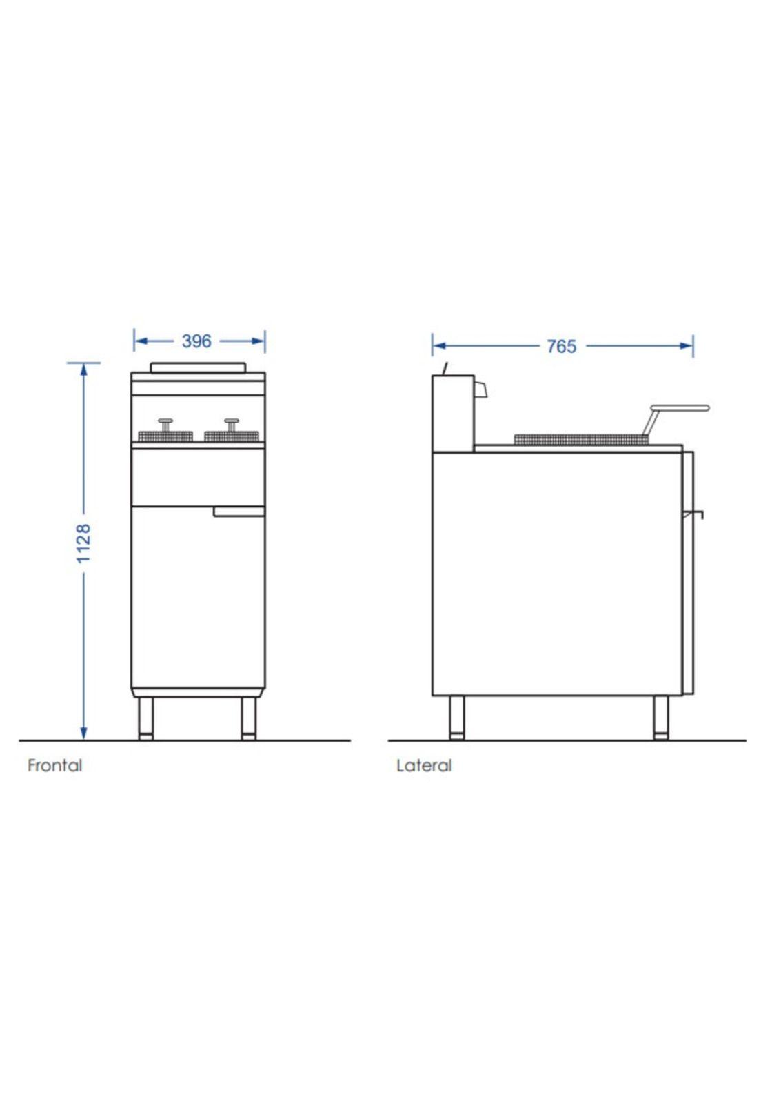FREIDORA A GAS 22 LITROS MODELO ATFS-50-7