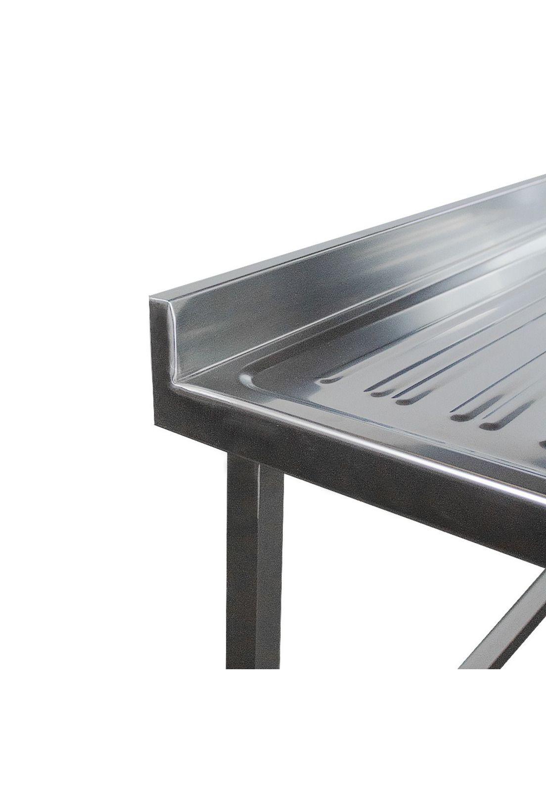 LAVAFONDO MURAL 2 TAZAS ACERO INOX 120X60X85 CM-2