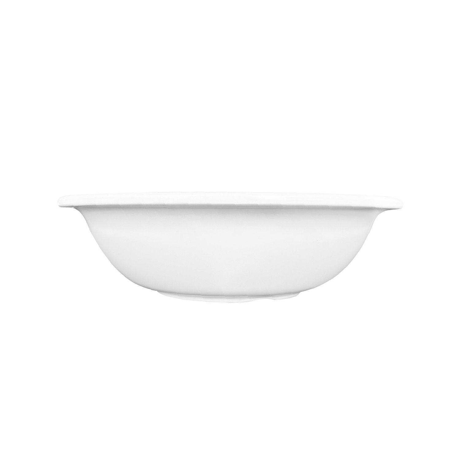 BOWL MELAMINA CON BORDE GRUESO BLANCA 23 CM LÍNEA CLÁSICA-2