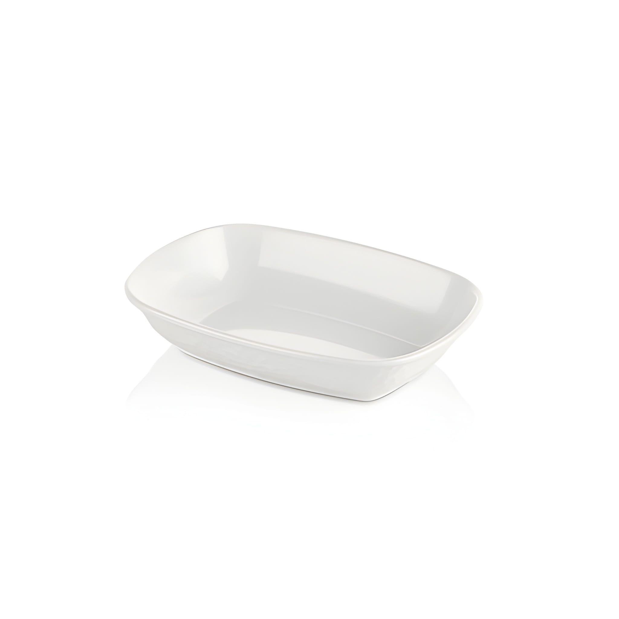 POCILLO MELAMINA RECTANGULAR BLANCO 17 X 12.5 X 3.4 CM LINEA KPLUS-3