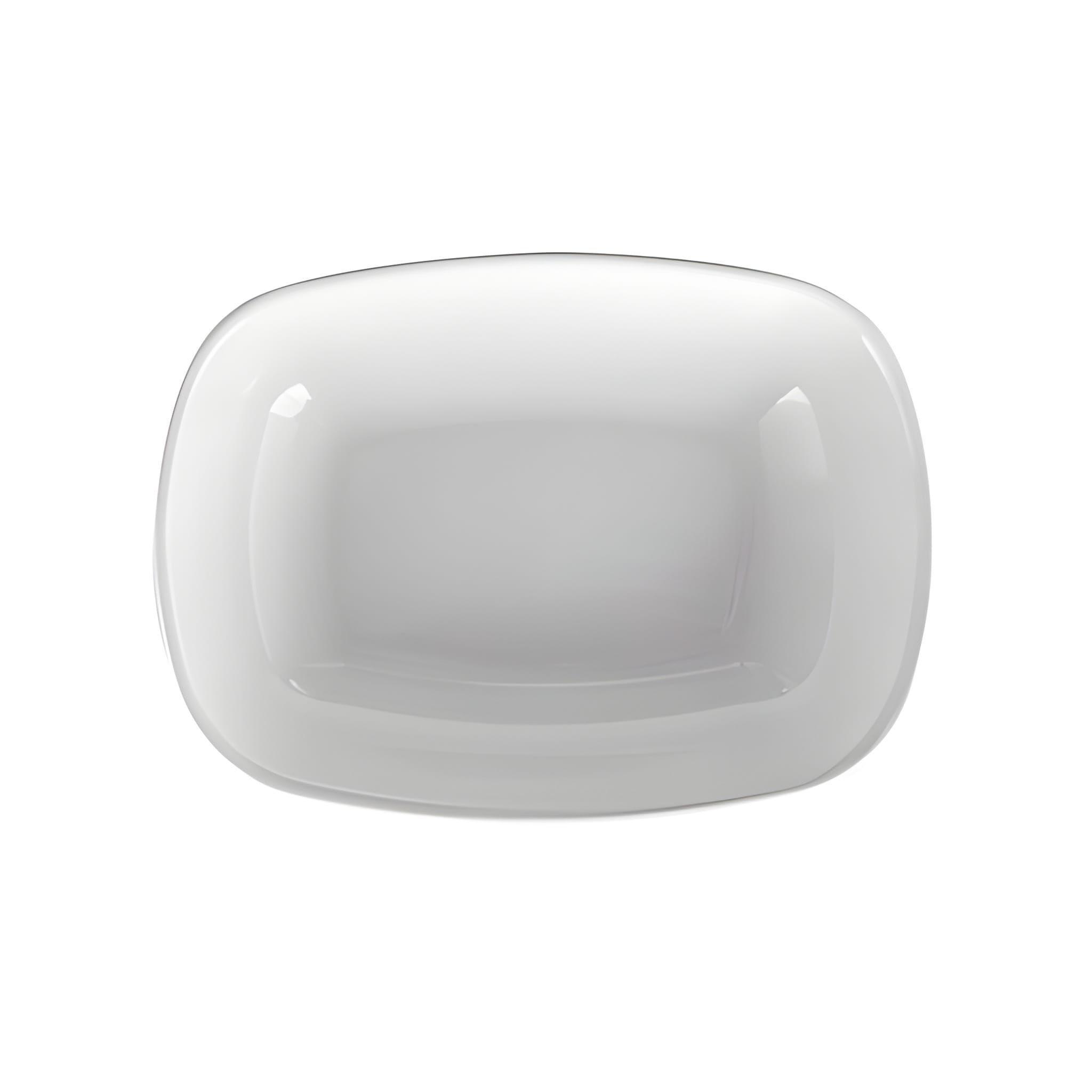 POCILLO MELAMINA RECTANGULAR BLANCO 17 X 12.5 X 3.4 CM LINEA KPLUS-6