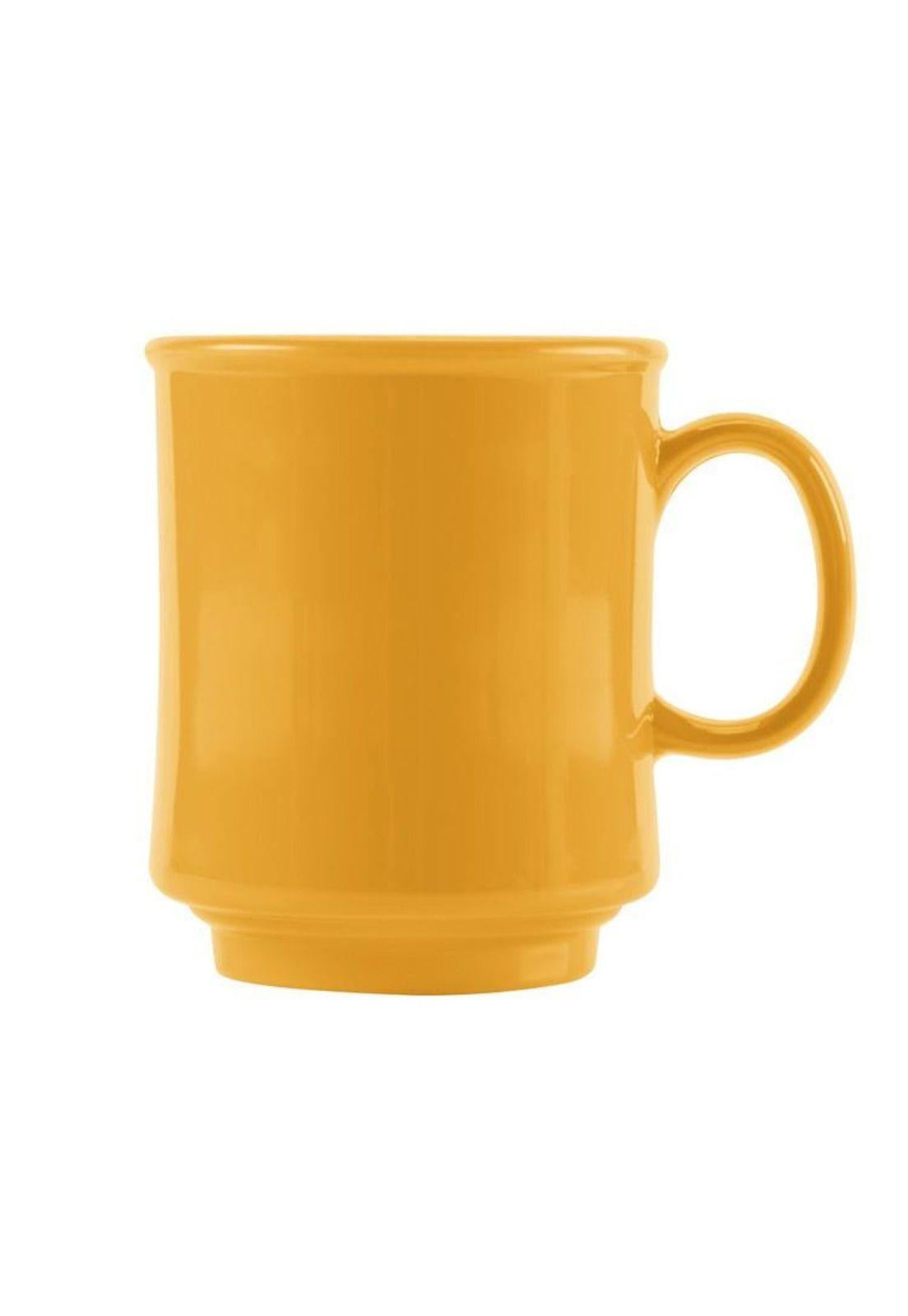 Set De 6 MUG MELAMINA AMARILLO 235 ml-0