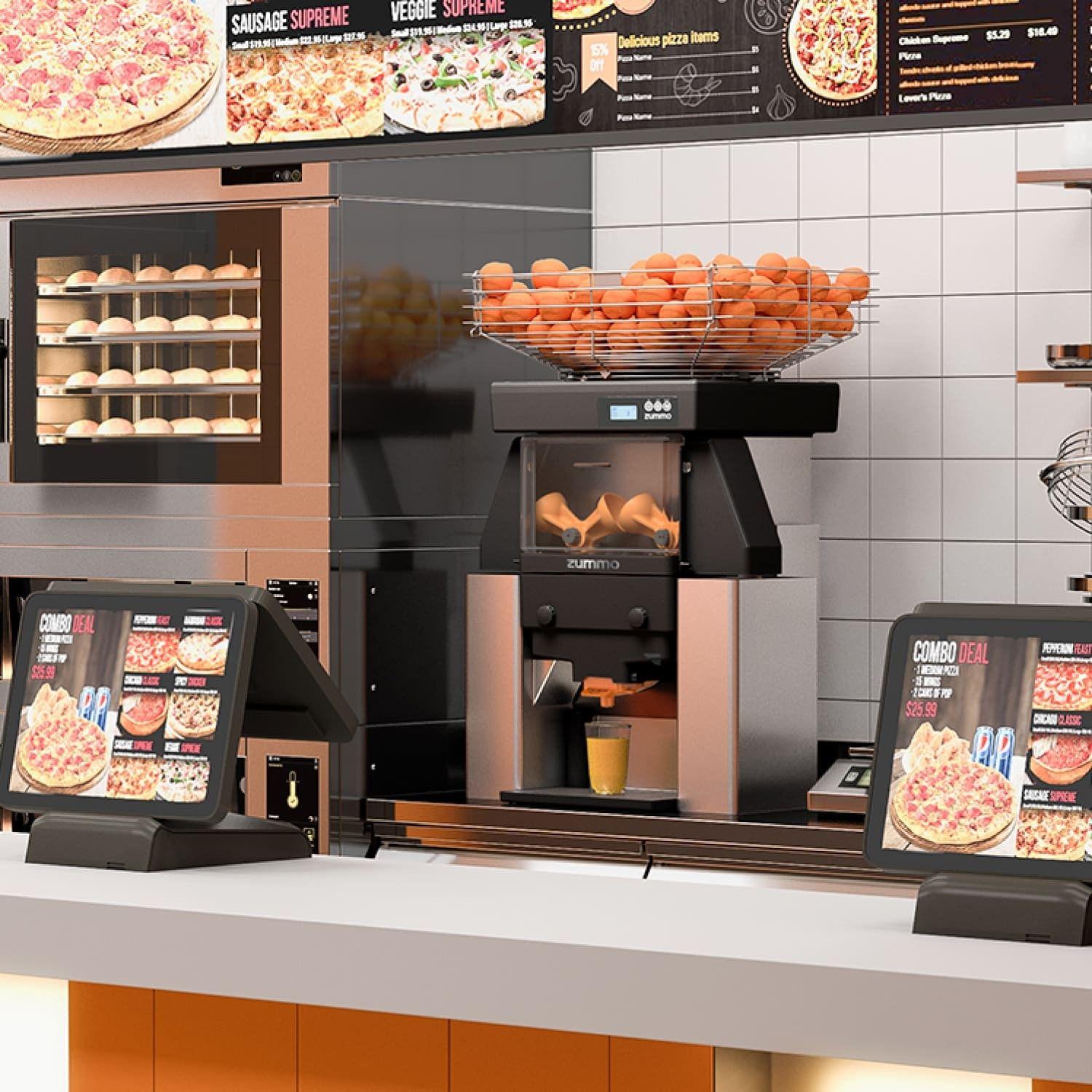 EXPRIMIDORA DE JUGOS AUTOMÁTICA PROFESIONAL ZUMMO Z40 NATURE CON GABINETE-7