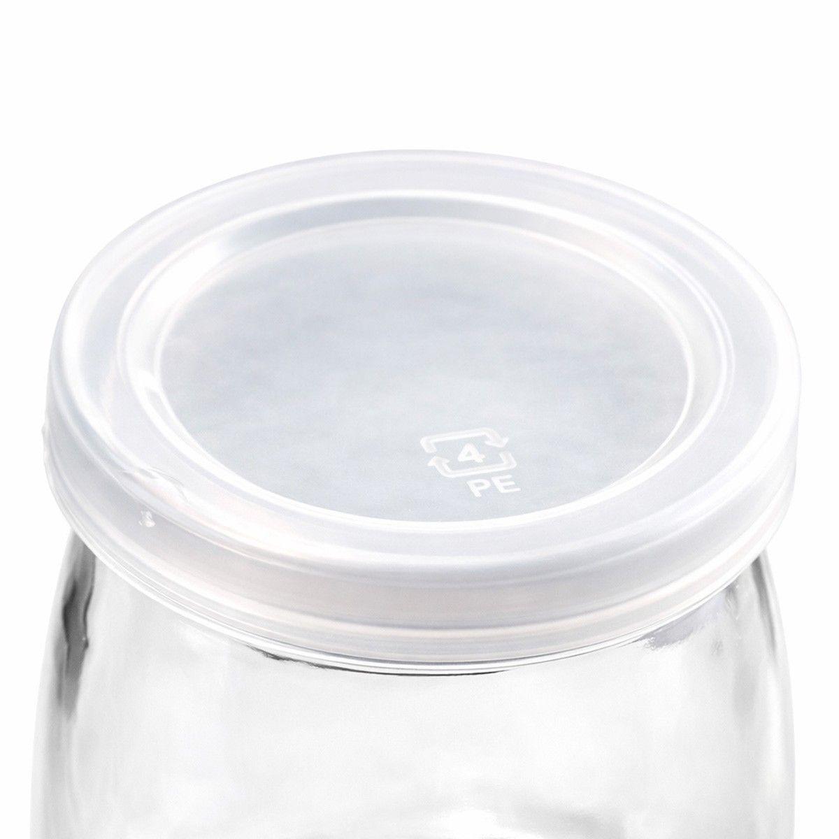 PACK DE 6 FRASCO DE VIDRIO 200CC TAPA HERMÉTICA PLASTICA-5