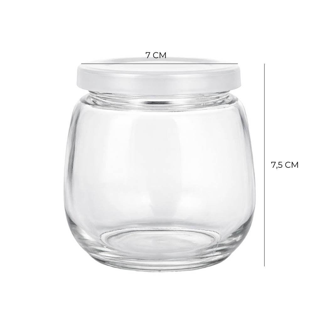 PACK DE 6 FRASCO DE VIDRIO 200CC TAPA HERMÉTICA PLASTICA-8