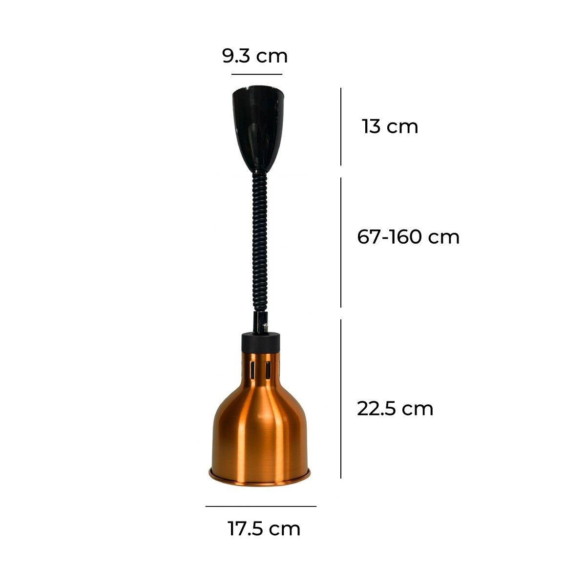 LAMPARA DECORATIVA COLOR BRONCE CALEFACCIONADA RETRACTIL 250 W-5