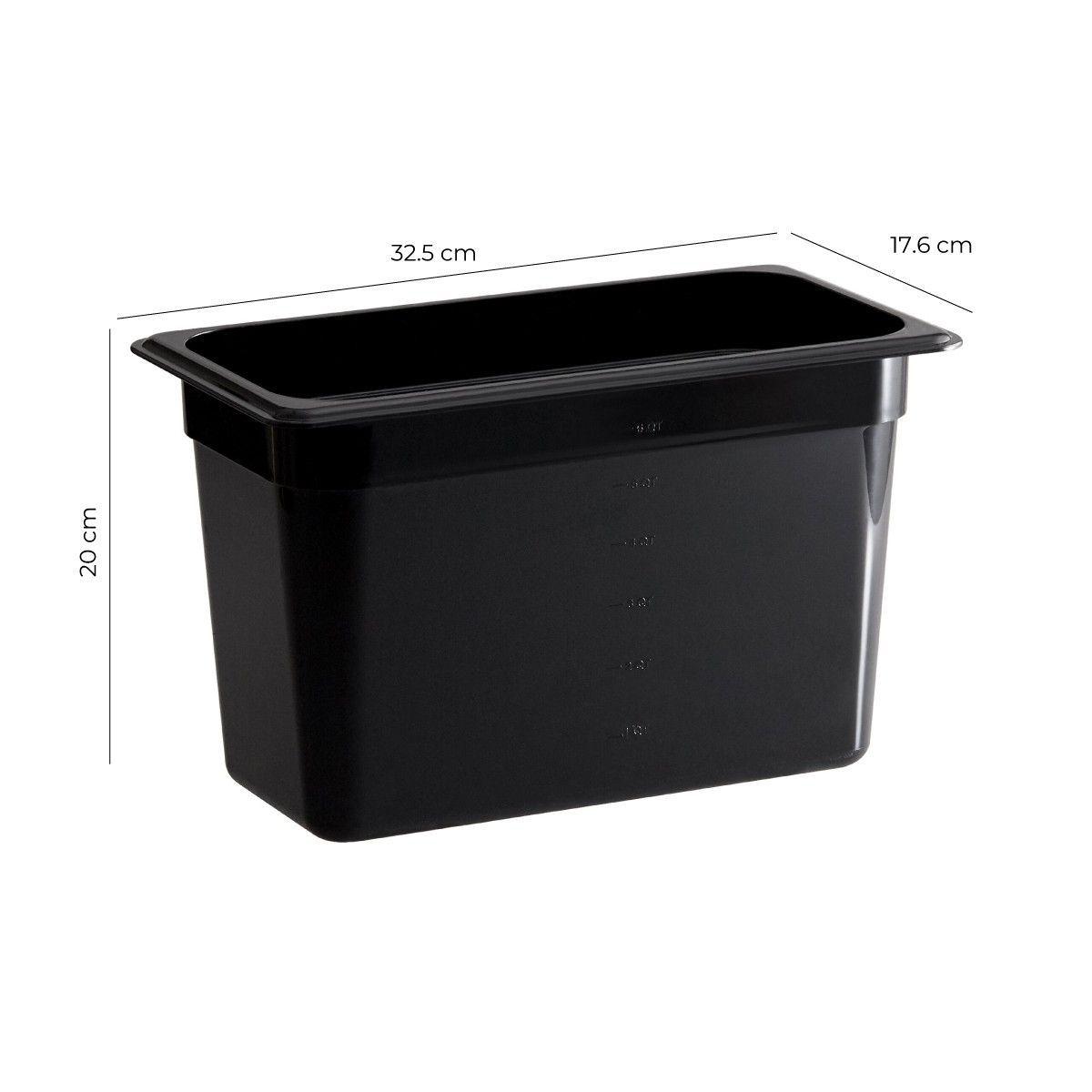 Contenedor Gn Policarbonato Negro 1/3x20 Cm-4