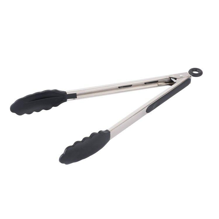 TENAZA ACERO INOX CON PUNTA DE SILICONA 30 CM-2