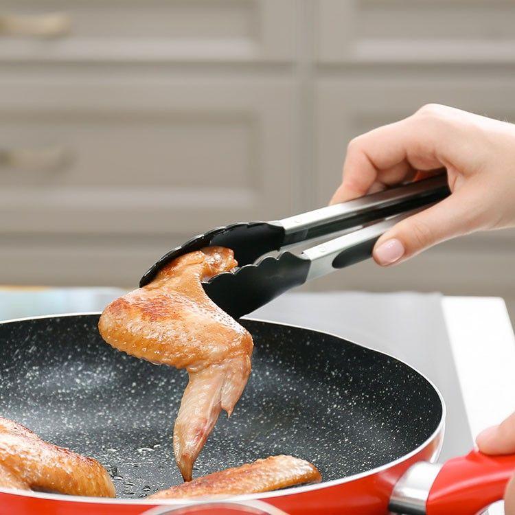 TENAZA ACERO INOX CON PUNTA DE SILICONA 30 CM-4