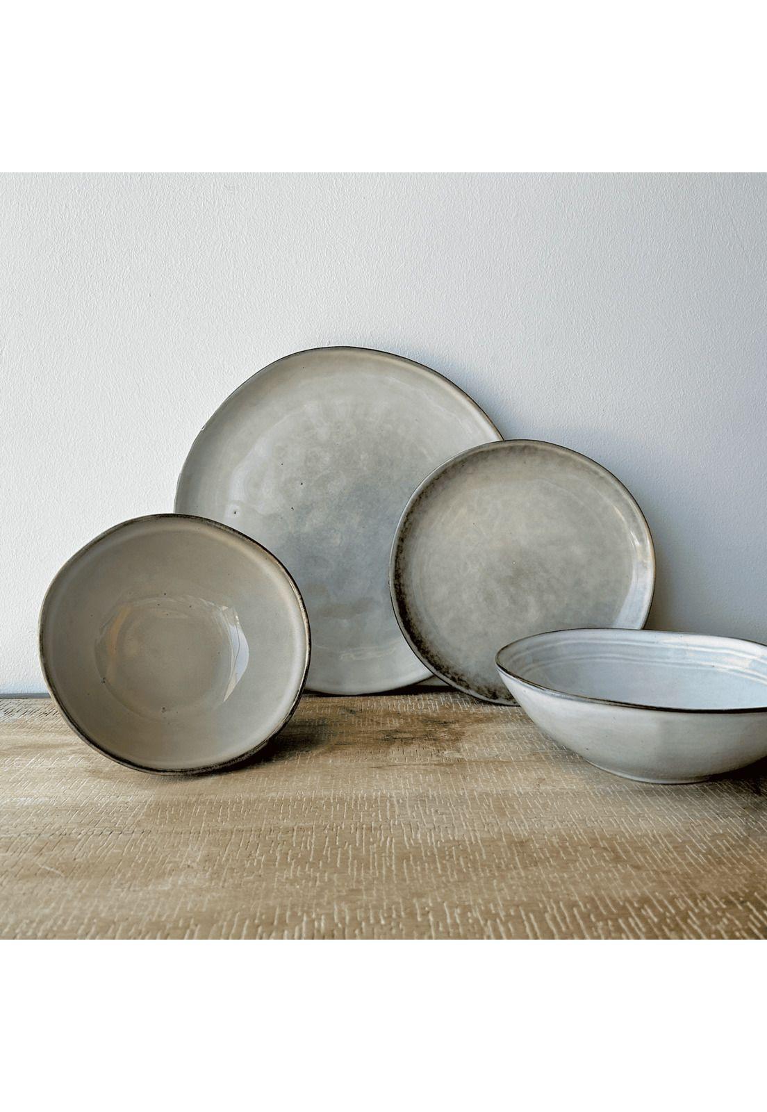 SET DE 6 PLATO REDONDO CERAMICA TIPO GRES 21CM-4