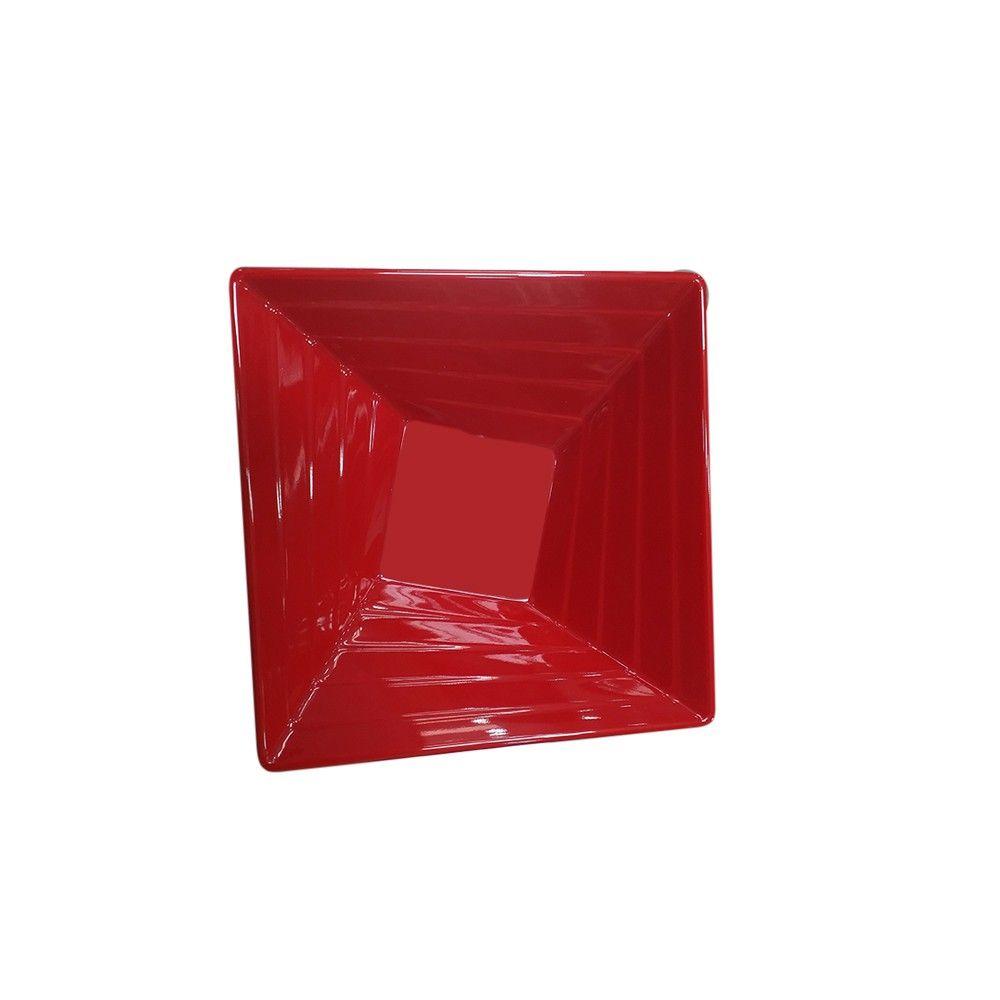 BOWL CUADRADO MELAMINA 15 CM. ROJO-2