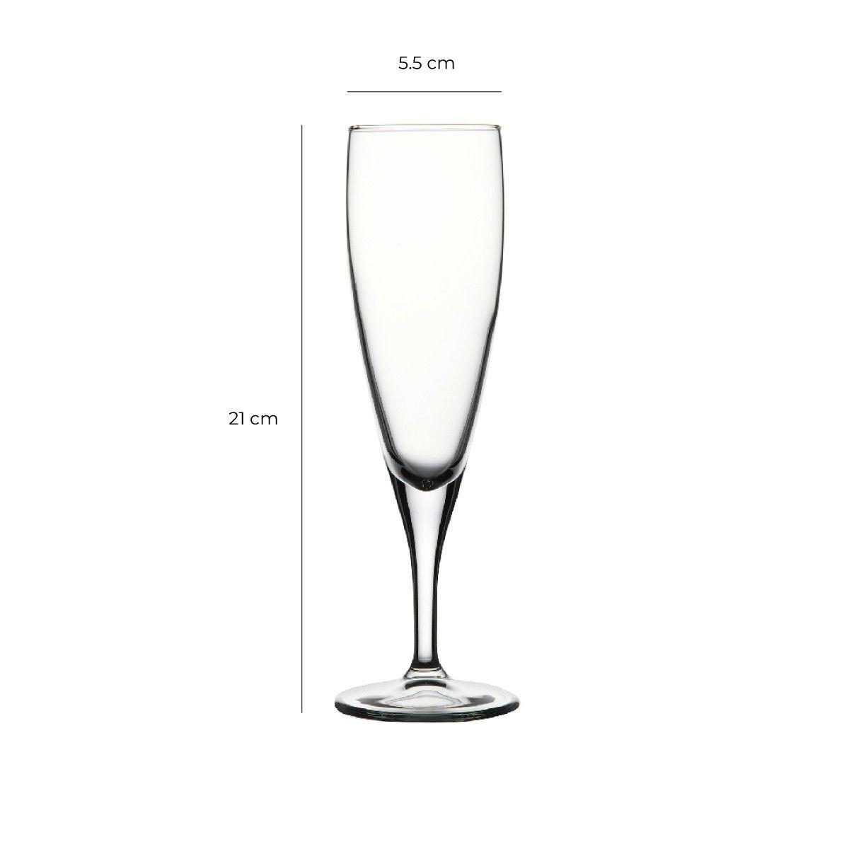 Set De 6 Copas Vidrio Champagne 210 Cc Línea Lyric-3