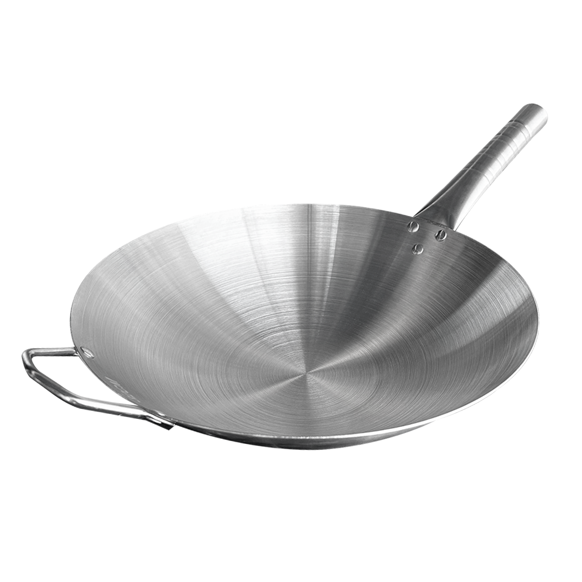 WOK ACERO INOX CON MANGO Y AZA 32 CM-0