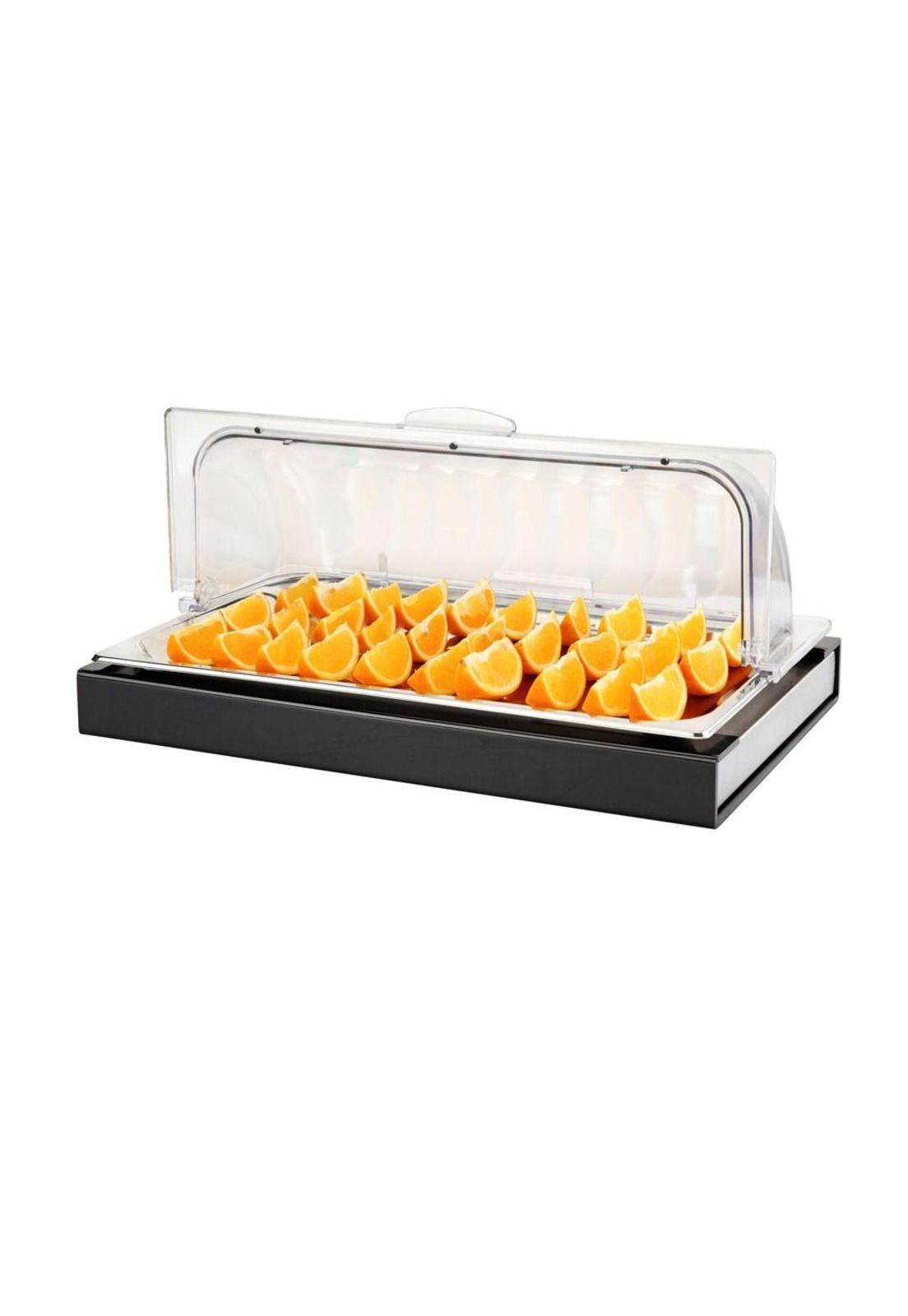 Exhibidor Buffet Frio C/Tapa Roll Inserto Acero Gn 1/1X2 Cm-0