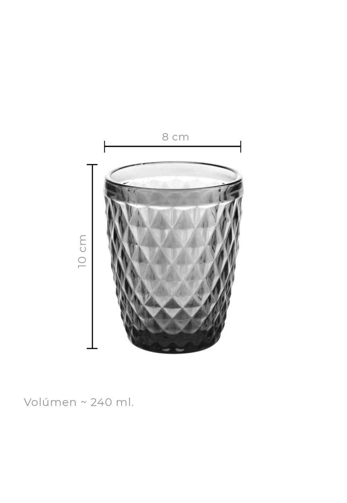 Set 6 Vasos Gris 240ml Imahe-3