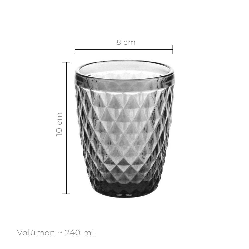 SET 6 VASOS GRIS 240ML IMAHE-3