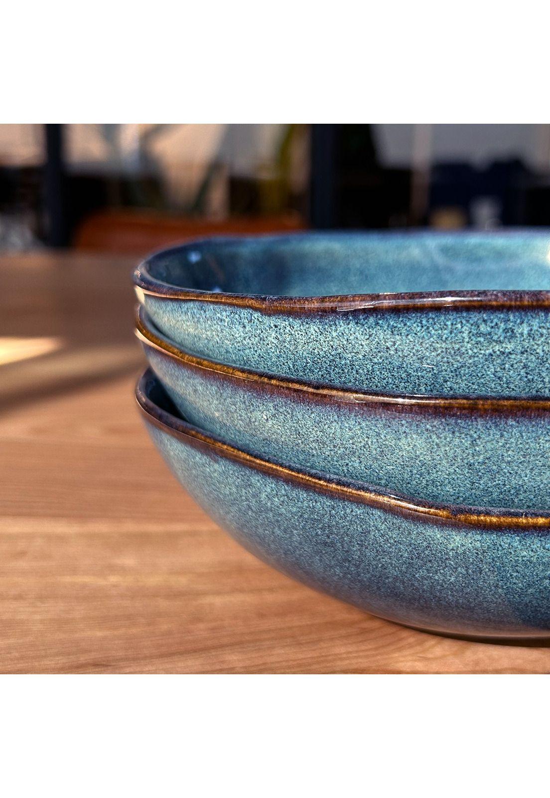 Set 6 Bowl Redondo Ceramica 18X5 Cm Gris Linea Efes-2