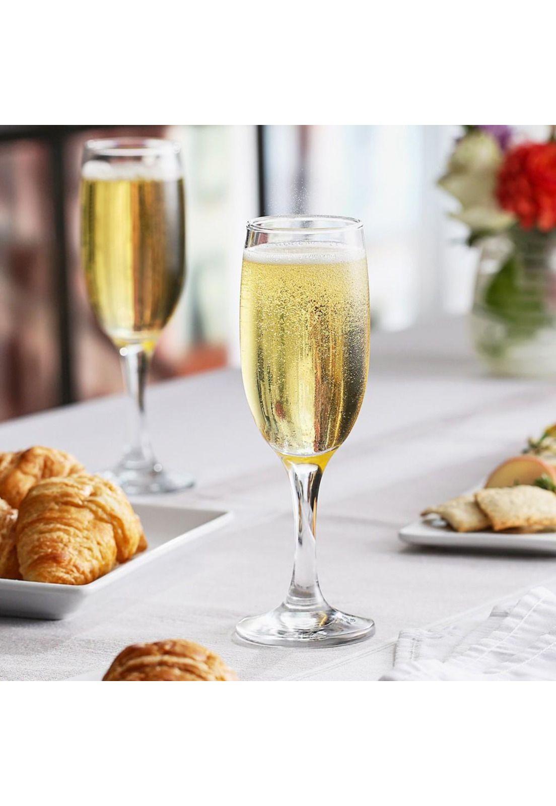 Set De 6 Copa Vidrio Flauta 185 Cc. Línea París-1