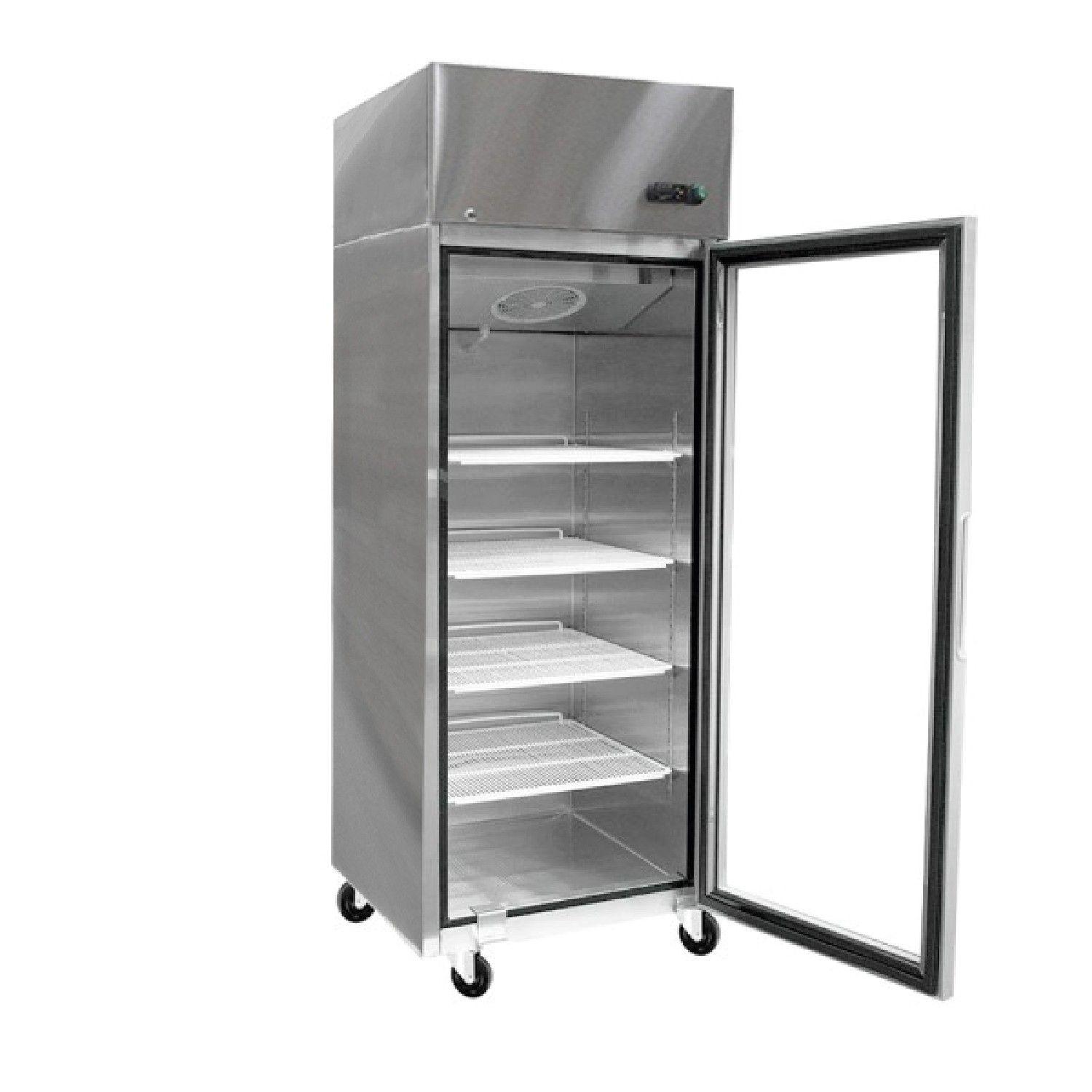 REFRIGERADOR ACERO INOXIDABLE PUERTA VIDRIO SINGLE 700 LITROS-3